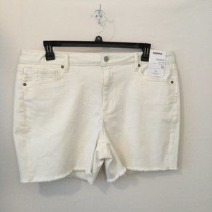 Sonoma Womens Size 18 White High Rise Shorts New NWT